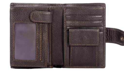 Bull Captain Leather Mens Wallets Vintage Coin Purse With 2 ID Window - Image 17