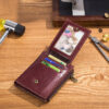 Bullcaptain Men Genuine Leather RFID Blocking Zipper Coin Wallet - Image 8