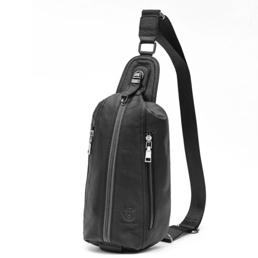Bull Captain Crossbody Bag Leather Chest Bag for Men Sling Backpack - Image 2