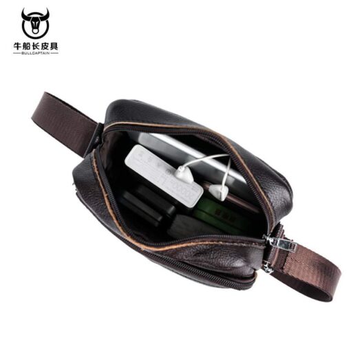 Bull captain leather Bag Men Small Shoulder Bags Casual Messenger bags - Image 2