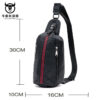 Bull Captain Crossbody Bag Leather Chest Bag for Men Sling Backpack - Image 6