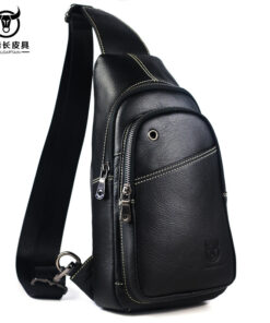 Bull Captain Men sling crossbody bag Leather Shoulder Bags Chest Pack
