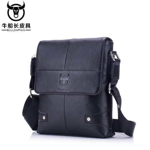 Leather Men Shoulder Bags Casual Retro Men Messenger Bag Bull Captain - Image 7