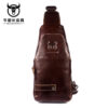 Bull Captain Men Leather Sling Bag for Men Chest Bags Crossbody Pack - Image 3