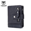 Bull Captain Men Wallet Leather Front Pocket Bifold Zipper Coin Purse - Image 2