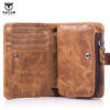 Bull Captain Men Wallets Bifold Leather Vintage Purse With 2 ID Window - Image 4
