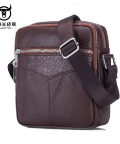 Bull captain leather Bag Men Small Shoulder Bags Casual Messenger bags