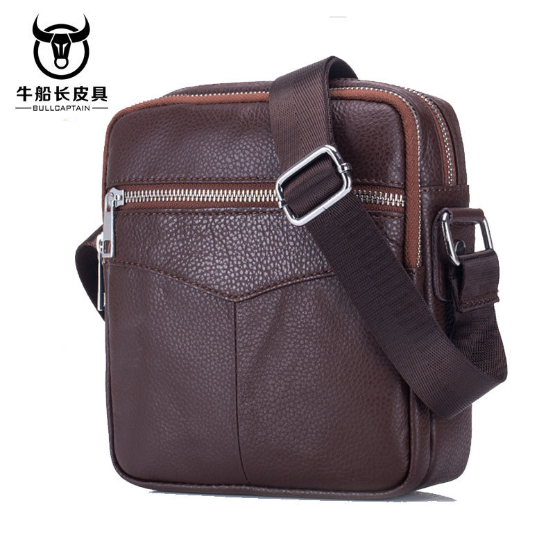 Bull captain leather Bag Men Small Shoulder Bags Casual Messenger bags ...