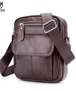 Bull Captain Genuine Leather Bag Cowhide Business Men Messenger Shoulder Bags
