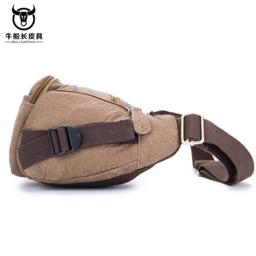 Bull Captain Leather Men's Travel Waist Bags Funny Waist Chest Pack - Image 3