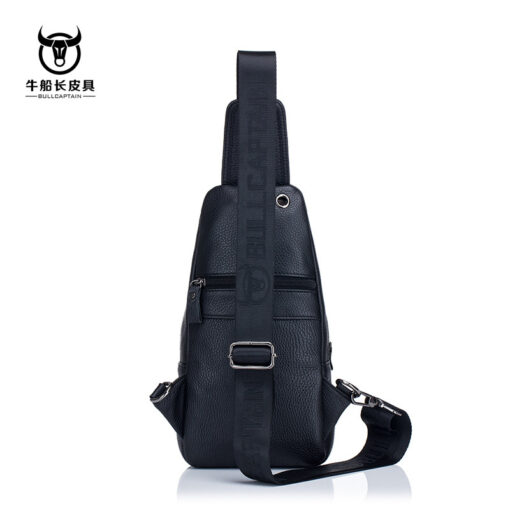 Men Genuine Leather Large Capacity Shoulder Bag Crossbody Bag For Business - Image 3