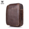 Bull Captain Men Waist packs Genuine Leather Cell Phone belt Waist Bag - Image 6
