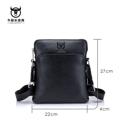 Bull Captain Men Bag Genuine Leather Shoulder Messenger Bag - Image 5
