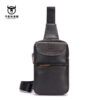 Bull Captain Genuine Leather Men Sling Chest Bag Crossbody Bags - Image 3