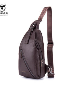 Men Genuine Leather Large Capacity Shoulder Bag Crossbody Bag For Business