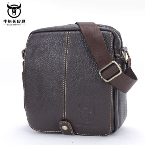 Bull captain leather Bag Men Small Shoulder Bags Casual Messenger bags - Image 4