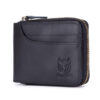 Bullcaptain Zip Around Wallet RFID Blocking Secure Leather Card Holder Wallet for Men - Image 9