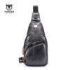 Bull Captain Men Shoulder Bag Backpack Leather Casual Cross Body Bag - Image 2