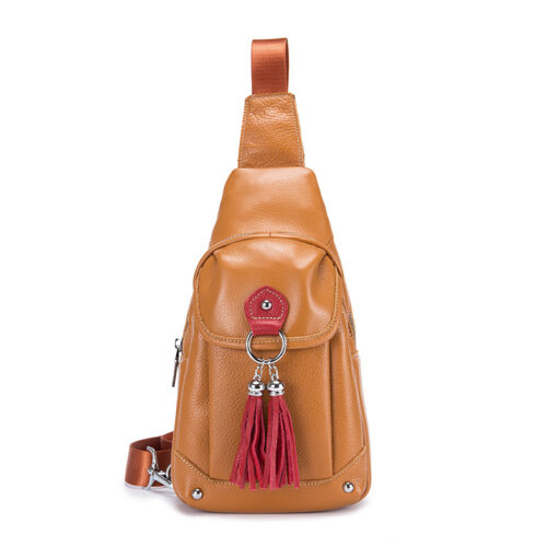 Bull Captain Leather Men Sling Shoulder Crossbody Bags Backpack Colorful