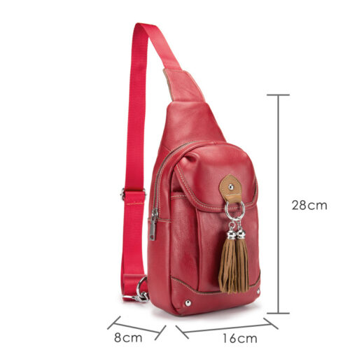 Bull Captain Leather Men Sling Shoulder Crossbody Bags Backpack Colorful - Image 4