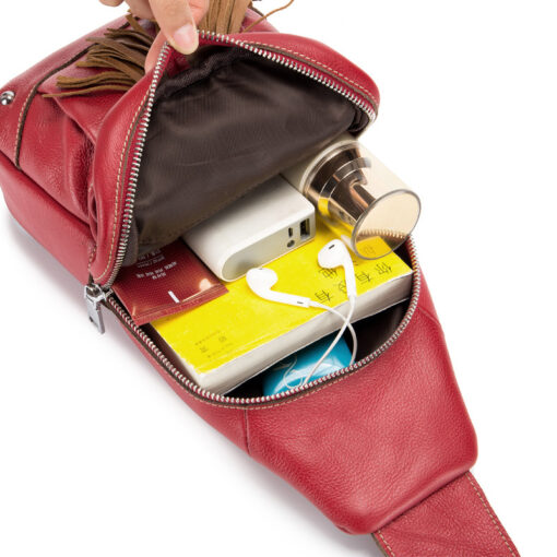 Bull Captain Leather Men Sling Shoulder Crossbody Bags Backpack Colorful - Image 5