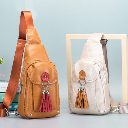 Bull Captain Leather Men Sling Shoulder Crossbody Bags Backpack Colorful - Image 10