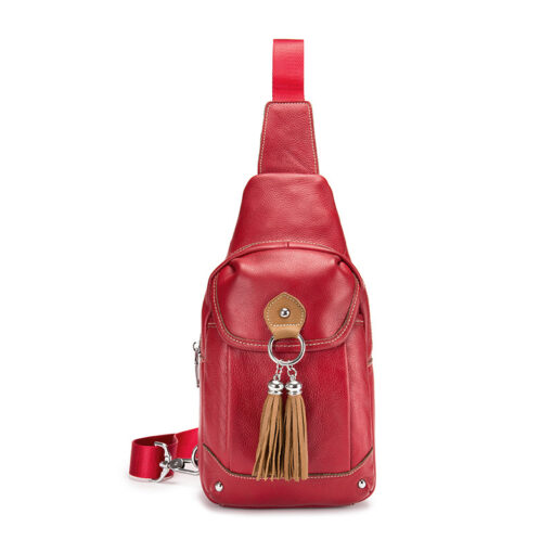 Bull Captain Leather Men Sling Shoulder Crossbody Bags Backpack Colorful - Image 11
