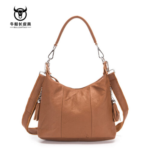 Bull Captain Leather Women Shoulder Crossbody Bag Travel Handbag Colorful