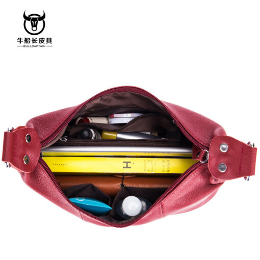Bull Captain Leather Women Shoulder Crossbody Bag Travel Handbag Colorful - Image 4