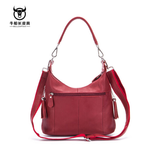 Bull Captain Leather Women Shoulder Crossbody Bag Travel Handbag Colorful - Image 5