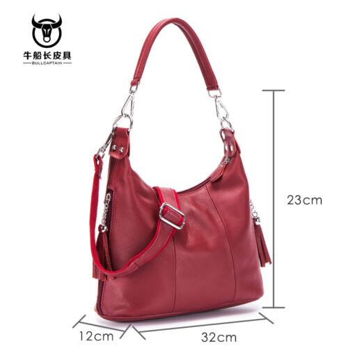 Bull Captain Leather Women Shoulder Crossbody Bag Travel Handbag Colorful - Image 8