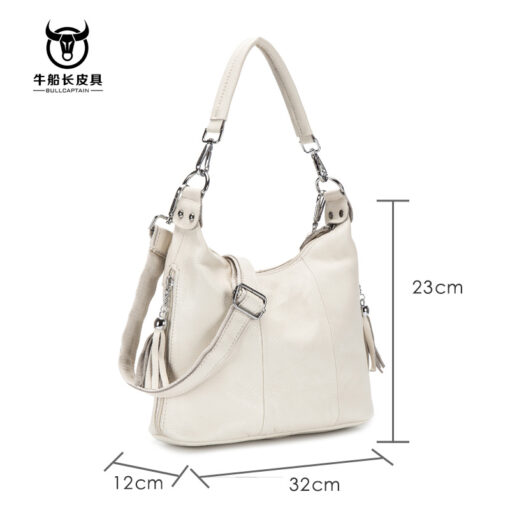 Bull Captain Leather Women Shoulder Crossbody Bag Travel Handbag Colorful - Image 9