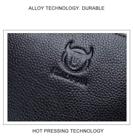 Bull Captain Men Bag Genuine Leather Shoulder Messenger Bag - Image 9