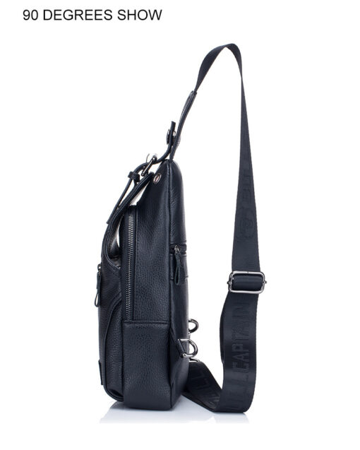 Men Genuine Leather Large Capacity Shoulder Bag Crossbody Bag For Business - Image 10