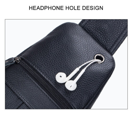 Men Genuine Leather Large Capacity Shoulder Bag Crossbody Bag For Business - Image 13