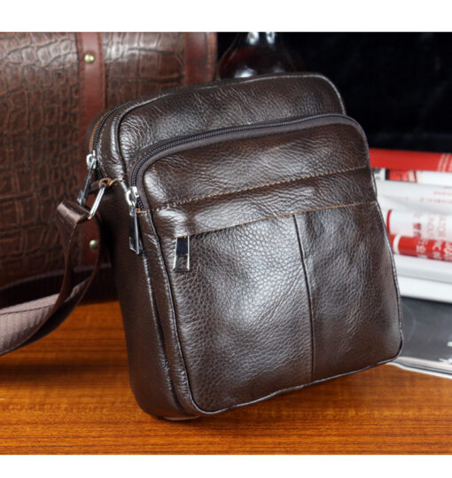 Bull captain leather Bag Men Small Shoulder Bags Casual Messenger bags - Image 5