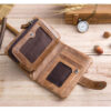 Bull Captain Men Wallets Bifold Leather Vintage Purse With 2 ID Window - Image 10
