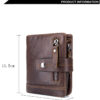 Bull Captain Men Wallet Leather Front Pocket Bifold Zipper Coin Purse - Image 6