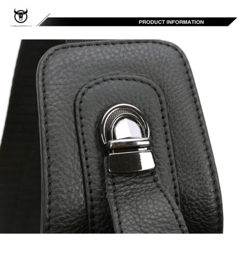 Bull Captain Men Genuine Leather Sling Chest Bag Daypacks - Image 5
