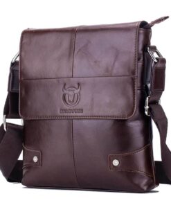 Leather Men Shoulder Bags Casual Retro Men Messenger Bag Bull Captain