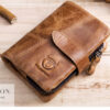 Bull Captain Men Wallets Bifold Leather Vintage Purse With 2 ID Window - Image 12