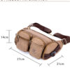 Bull Captain Leather Men's Travel Waist Bags Funny Waist Chest Pack - Image 5