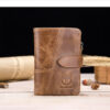 Bull Captain Men Wallets Bifold Leather Vintage Purse With 2 ID Window - Image 14
