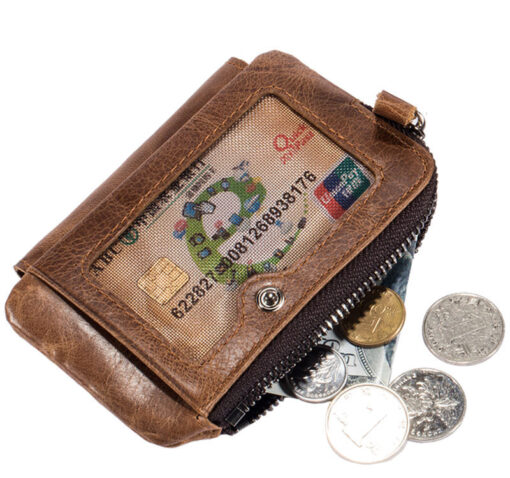 Bull Captain Men Wallets Bifold Leather Vintage Purse With 2 ID Window - Image 16