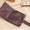 Bull Captain Men Wallet Leather Front Pocket Bifold Zipper Coin Purse - Image 8