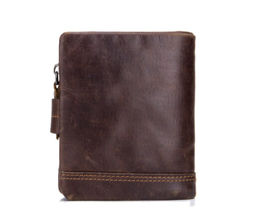 Bull Captain Men Wallet Leather Front Pocket Bifold Zipper Coin Purse - Image 10