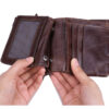 Bull Captain Men Wallet Leather Front Pocket Bifold Zipper Coin Purse - Image 11