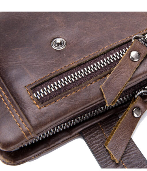 Bull Captain Men Wallet Leather Front Pocket Bifold Zipper Coin Purse - Image 14