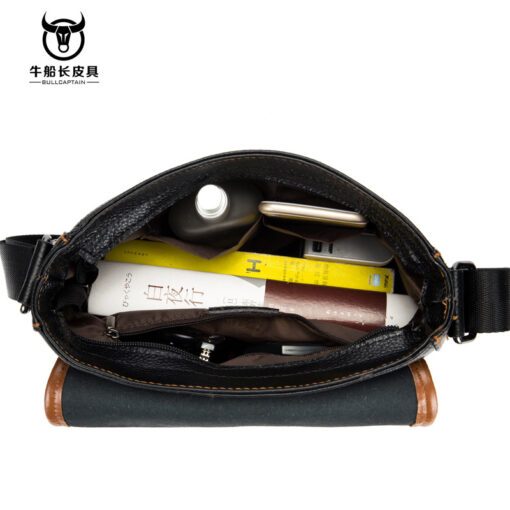 Bull captain Men Shoulder Bag Vintage Style Casual Men Messenger Bags - Image 9
