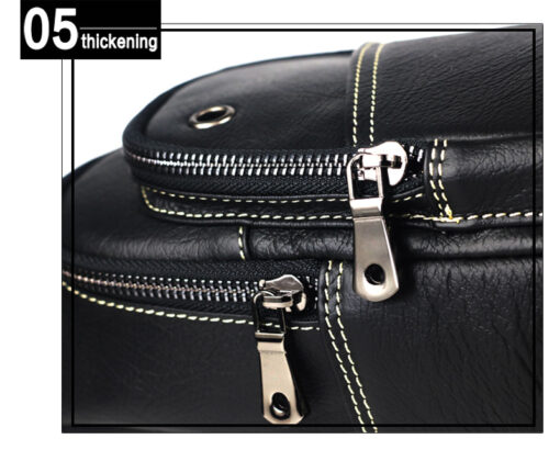 Bull Captain Men sling crossbody bag Leather Shoulder Bags Chest Pack - Image 11
